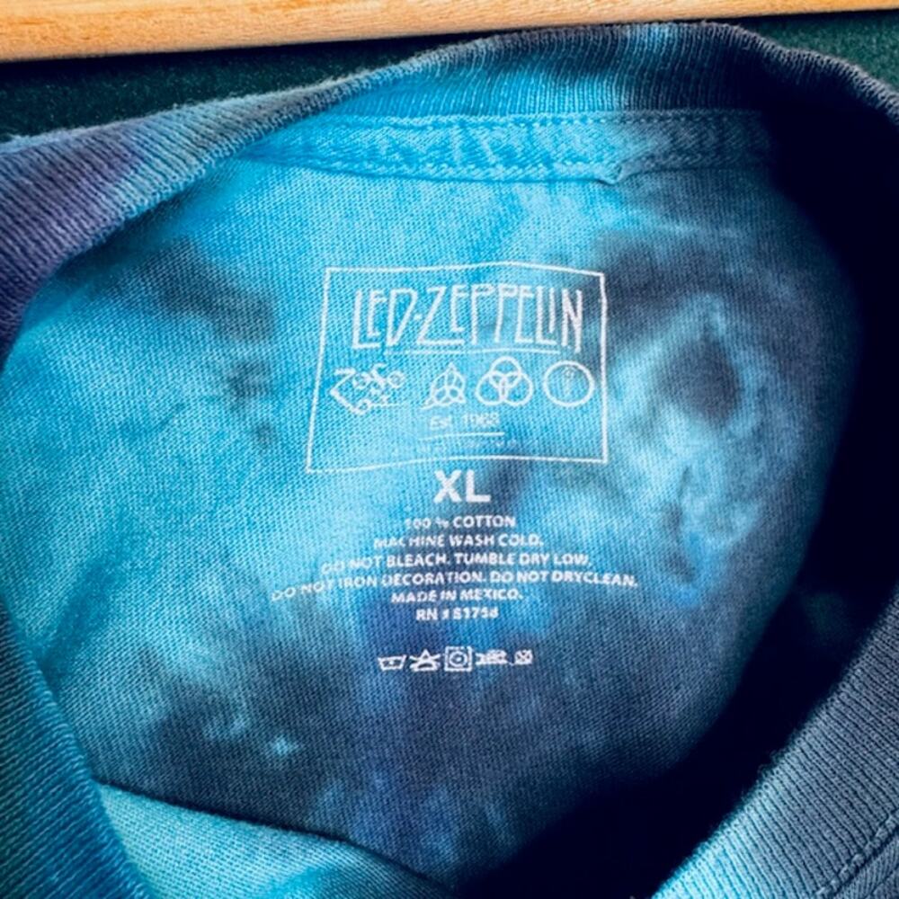 LED ZEPPELIN-WEMBLEY 71-PAGE PLANT-TIE DYE T-SHIRT XL Page,Plant,Bonham,Jones - Picture 4 of 6